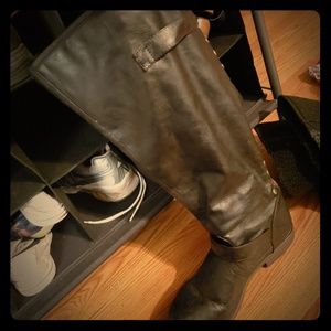 Wide calf knee boots